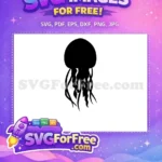 Free Flowing Tentacles Free Sea Creature Jellyfish Free SVG 1 - Instant Download