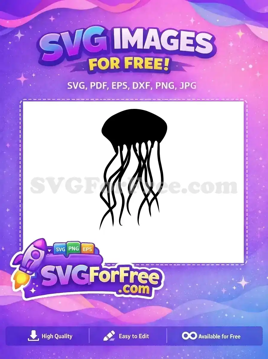 Free Smooth Tentacles Free Sea Creature Silhouette Free SVG