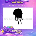 Free Cute Jellyfish Free Tentacles Cartoon Free SVG - Instant Download