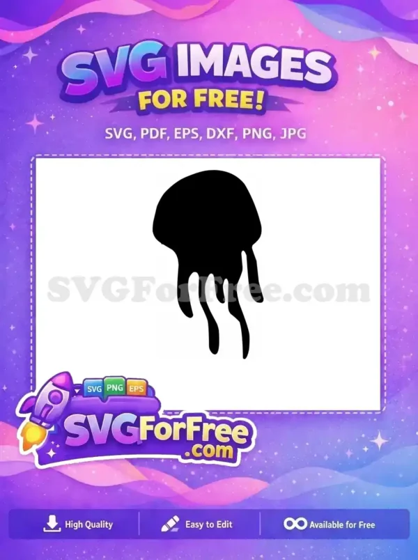 Free Cute Jellyfish Free Tentacles Cartoon Free SVG