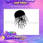 Free Curvy Tentacles Free Ocean Creature Jellyfish Free SVG 1 - Instant Download