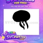 Free Simple Tentacle Free Silhouette Water Jellyfish Free SVG - Instant Download