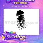 Free Curvy Tentacles Free Sea Creature Silhouette Free SVG - Instant Download
