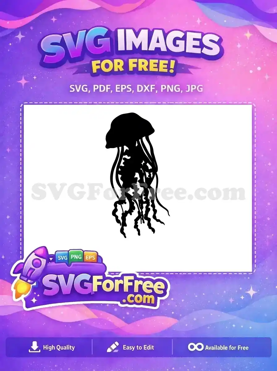 Free Curvy Tentacles Free Sea Creature Silhouette Free SVG