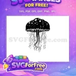 Free Cute Jellyfish Free Tentacles Undersea Animal Free SVG - Instant Download