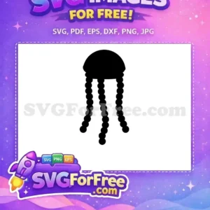 Free Black Jellyfish Free Tentacle Silhouette Jellyfish Free SVG