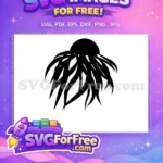 Free Black Tentacles Free Simple Shape Jellyfish Free SVG - Instant Download