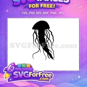 Free Black Jellyfish Silhouette Free Ocean Creature Simple Free SVG