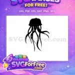 Free Jellyfish Tentacle Free Ocean Creature Undersea Free SVG - Instant Download