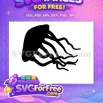Free Black Silhouette Free Flowing Tentacles Ocean Free SVG 2 - Instant Download