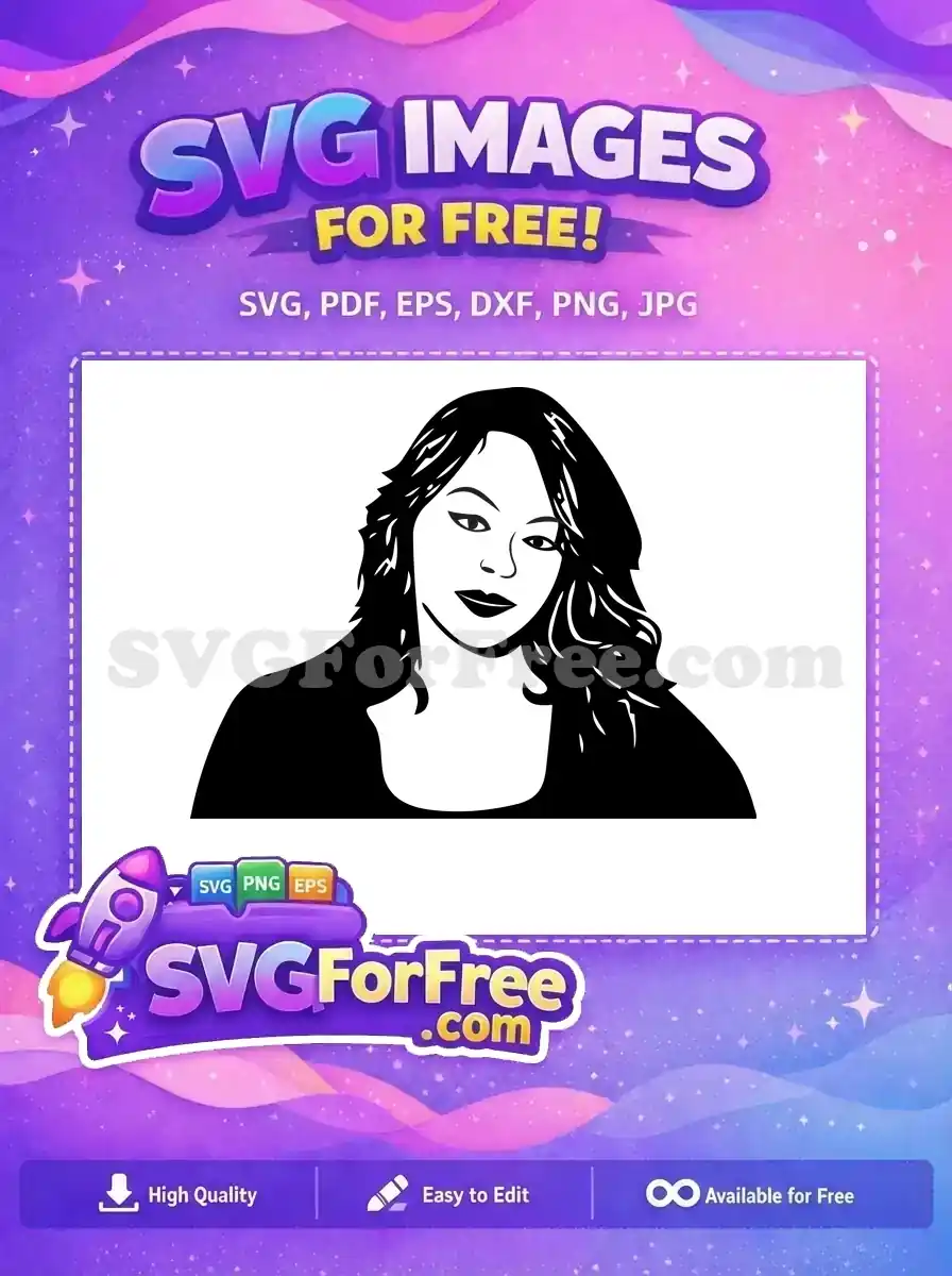 Free Diva Jenni Rivera Free Monochrome Portrait Free SVG