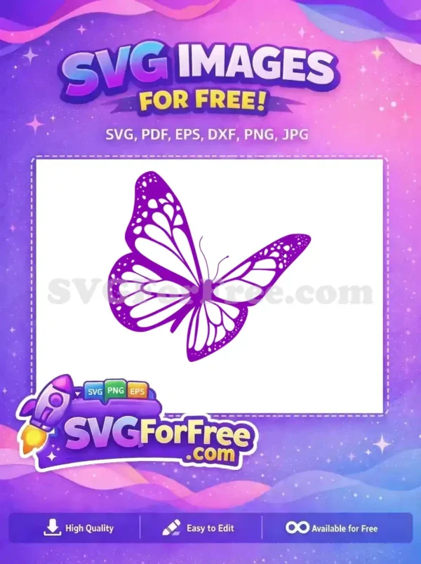 Free Purple Detailed Wings Free Monarch Butterfly Jenni Rivera Free SVG
