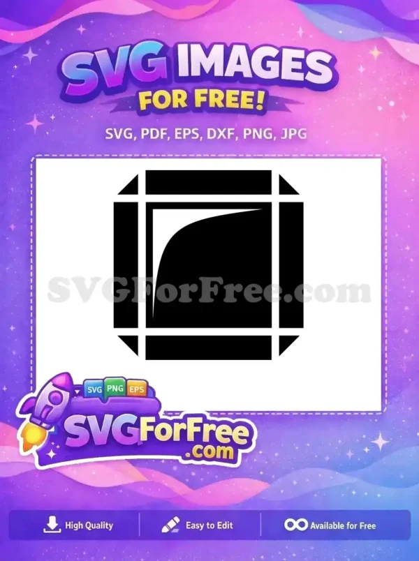 Free Abstract Geometric Frame Free Modern Corner Design Free SVG