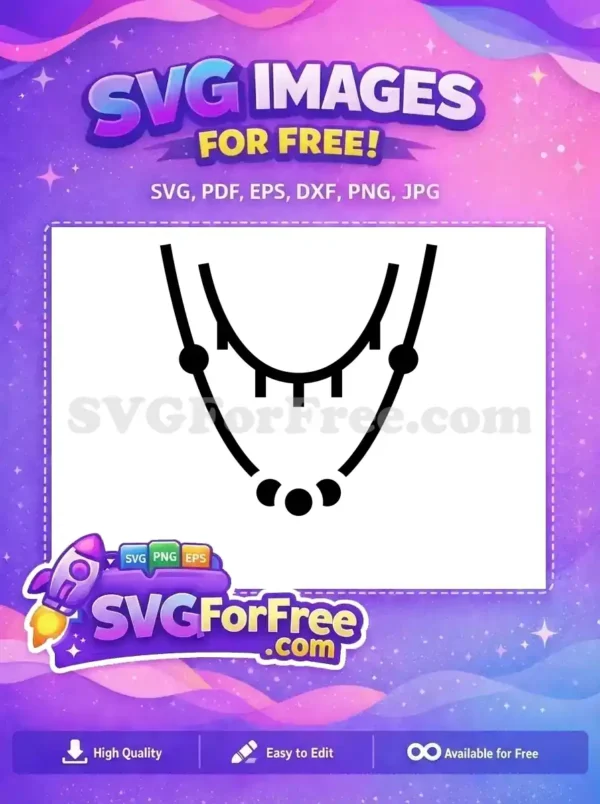 Free Layered Beads Free Dangle Necklace Jewelry Free SVG
