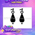 Free Teardrop Earring Free Silhouette Jewelry Fashion Free SVG - Instant Download