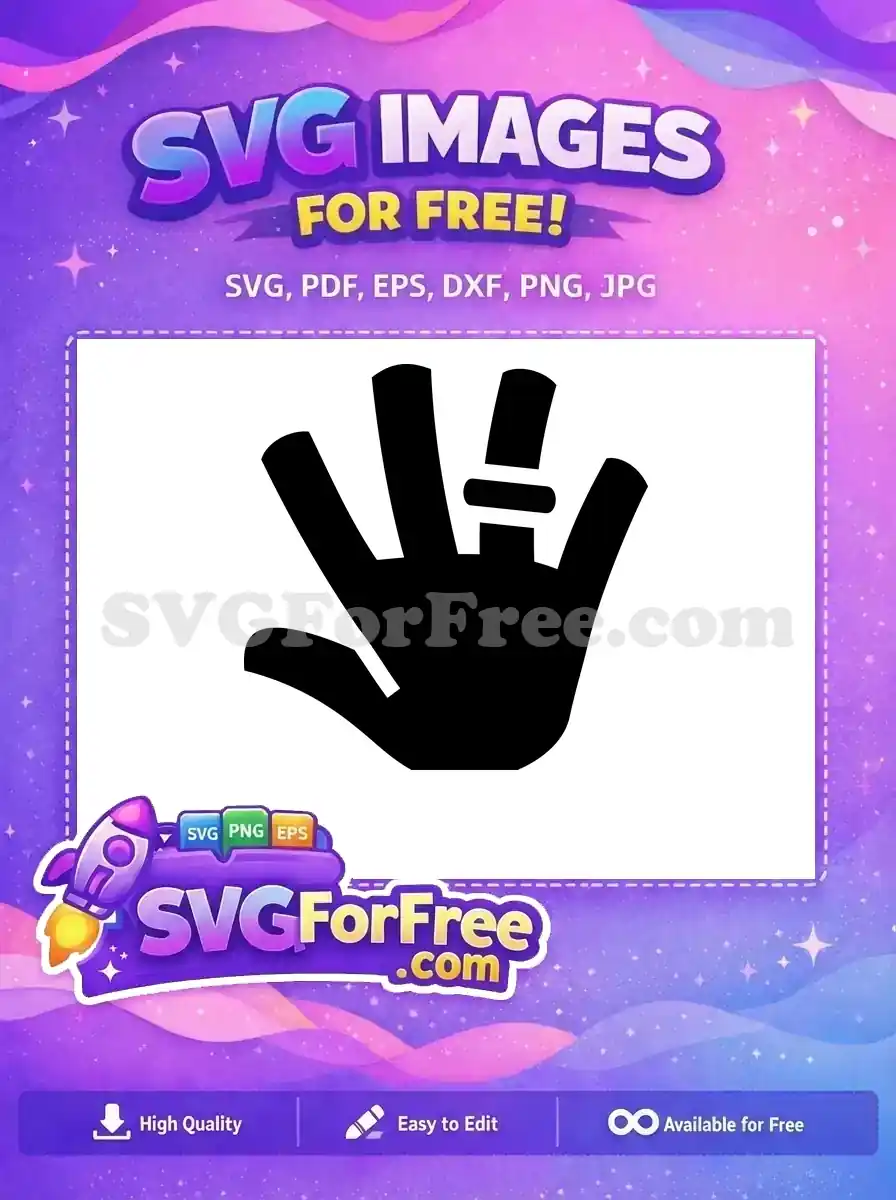 Free Hand Ring Free Jewelry Silhouette Graphic Free SVG