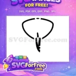 Free Stingray Silhouette Free Simple Black Jewelry Undersea Free SVG - Instant Download