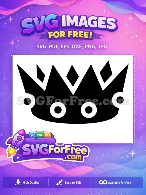 Free Black Crown Free Silhouette Jewelry Kids Free SVG