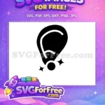 Free Earring Jewelry Free Ear Silhouette One Free SVG - Instant Download