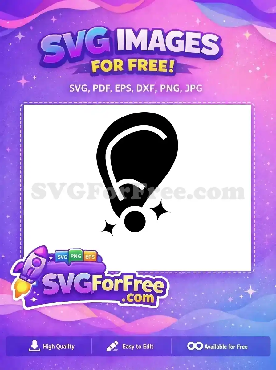 Free Earring Jewelry Free Ear Silhouette One Free SVG