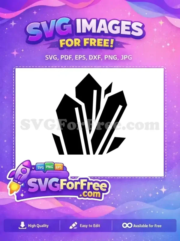 Free Black Rough Crystal Free Gemstone Jewelry Free SVG