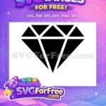 Free Jewelry Facet Free Gemstone Black Diamond Free SVG - Instant Download