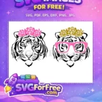 Free Pink Flowers Free Pink Glasses Joe Exotic Free SVG - Instant Download