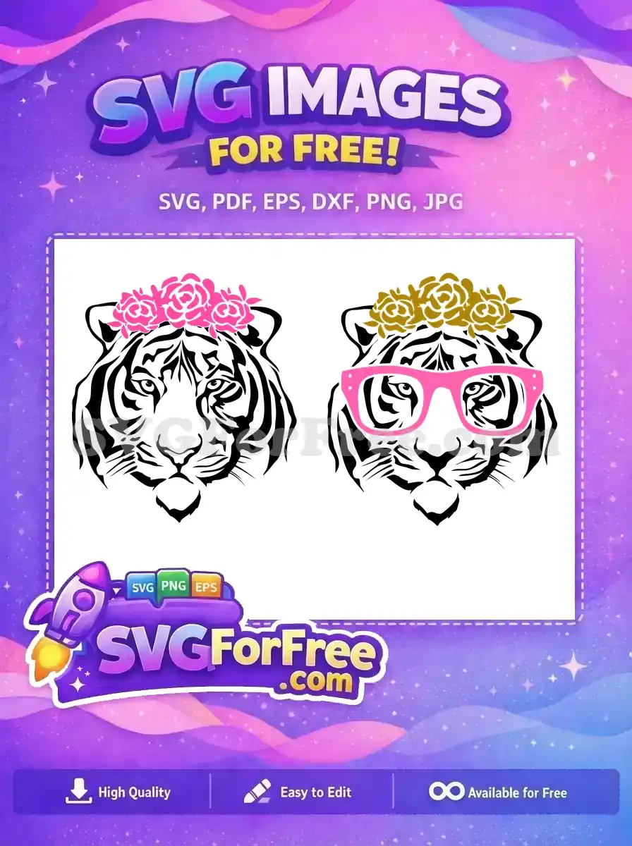 Free Pink Flowers Free Pink Glasses Joe Exotic Free SVG
