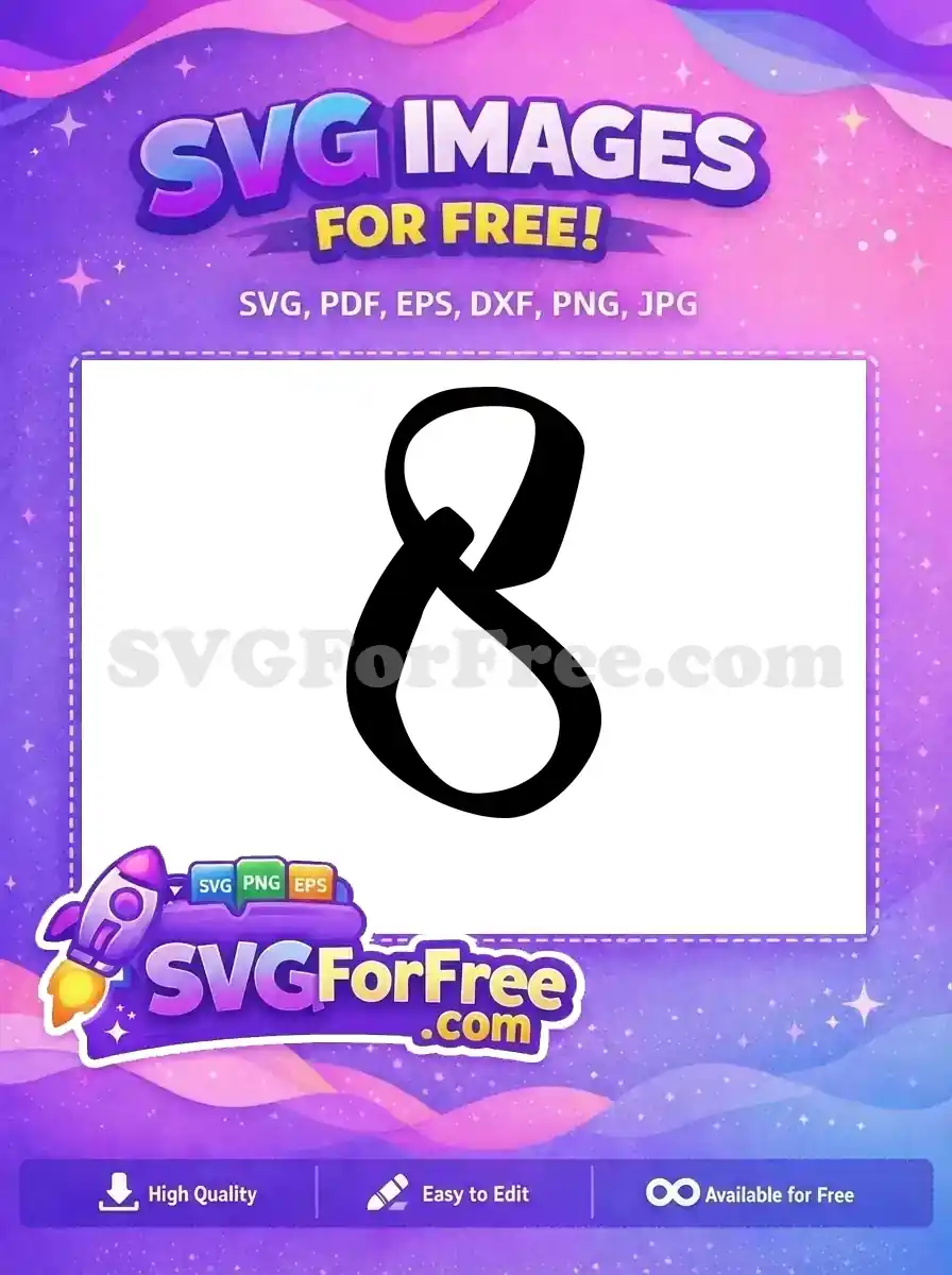 Free Number Eight Free Black Design Joker Free SVG