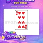 Free Eight Hearts Free Red Card Poker Free SVG - Instant Download