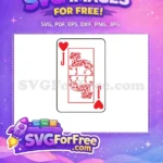 Free Red Horse Floral Free Playing Card Joker Free SVG - Instant Download