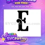 Free Letter E Initial Free Fancy Monogram Joker Free SVG - Instant Download