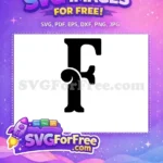 Free Letter F Free Black Initial Font Free SVG - Instant Download