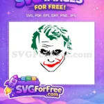 Free Green Hair Free Red Smile Joker Free SVG 1 - Instant Download