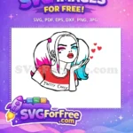 Free Pigtails Hearts Free Pretty Crazy Joker Free SVG - Instant Download