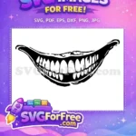 Free Joker Face Free Silhouette Dark Knight Free SVG 1 - Instant Download