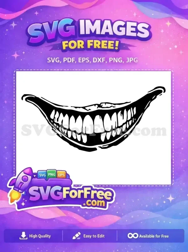 Free Joker Face Free Silhouette Dark Knight Free SVG 1