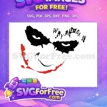 Free Red Smile Free Joker Face Movie Free SVG 1 - Instant Download