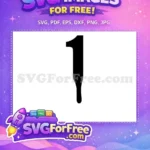 Free Black Dripping Free Number One Joker Free SVG - Instant Download