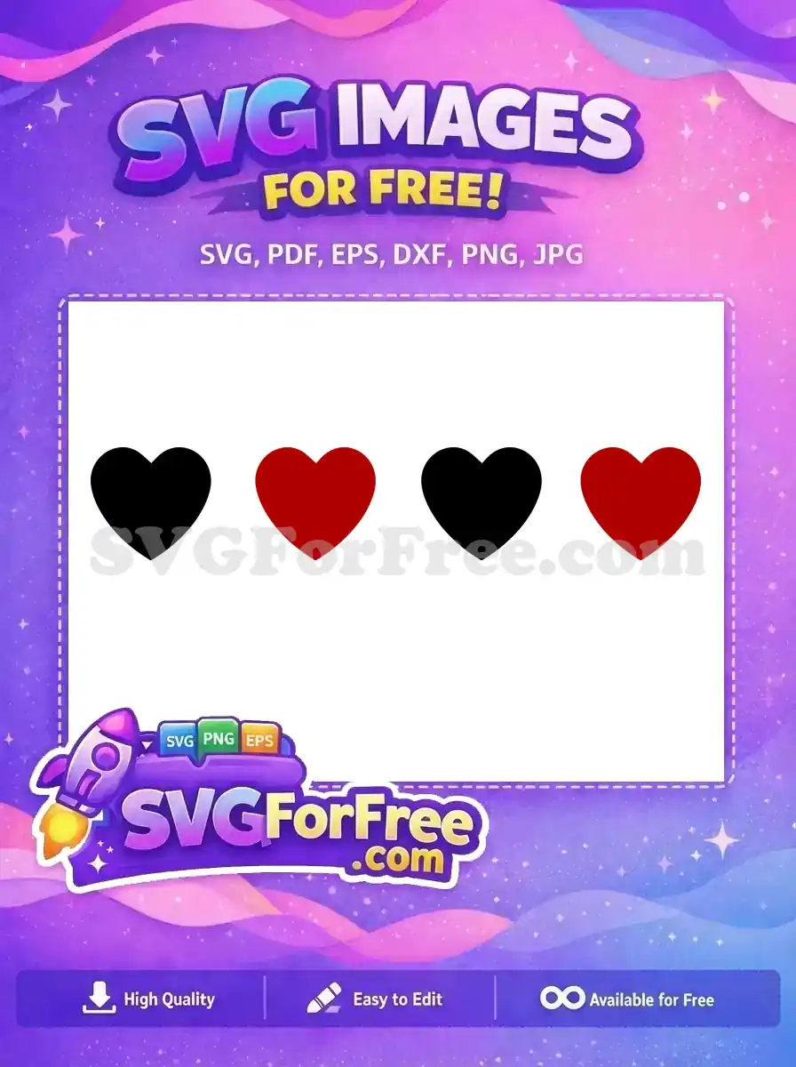 Free Red Heart Suit Free Card Playing Joker Free SVG