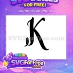 Free Letter K Free Initial Monogram Joker Free SVG - Instant Download