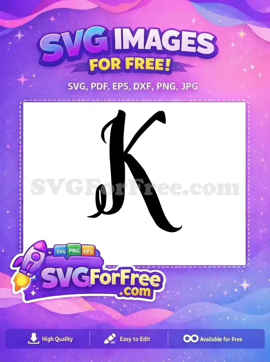 Free Letter K Free Initial Monogram Joker Free SVG