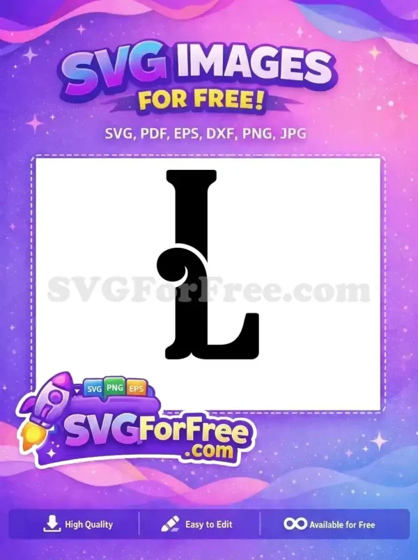 Free Letter L Free Initial Swirl Joker Free SVG
