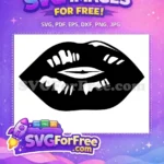 Free Black Glossy Lips Free Kiss Mark Joker Free SVG - Instant Download