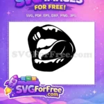 Free Black Joker Mouth Free Tongue Expression Joker Free SVG - Instant Download