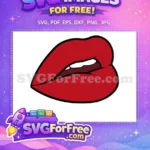Free Seductive Red Lips Free Joker Mouth Free SVG - Instant Download
