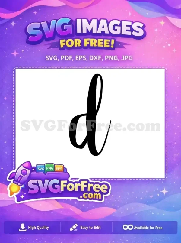 Free Letter D Initials Free Cursive Font Joker Free SVG