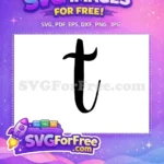Free Letter T Free Alphabet Initial Education Free SVG - Instant Download