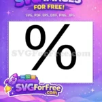 Free Black Percentage Sign Free Simple Design Free SVG - Instant Download