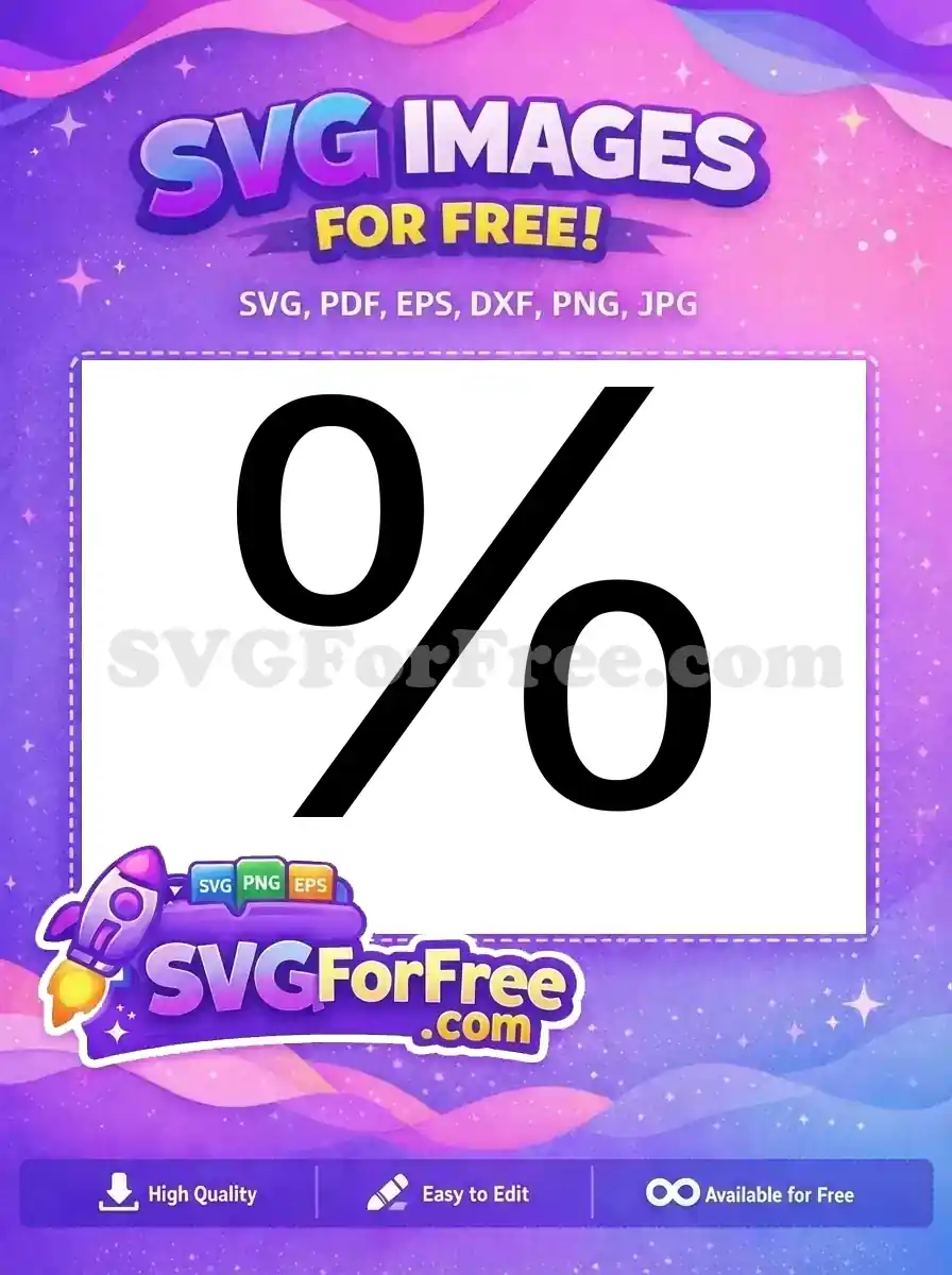 Free Black Percentage Sign Free Simple Design Free SVG